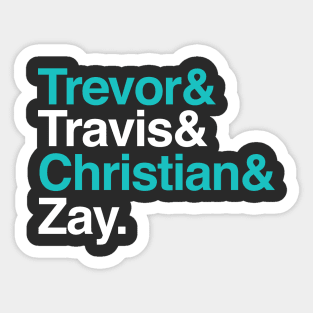 Jaguars Helvetica Players Sticker